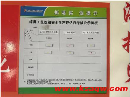 安居煤矿基层区队亮出班组安全生产“指挥棒”